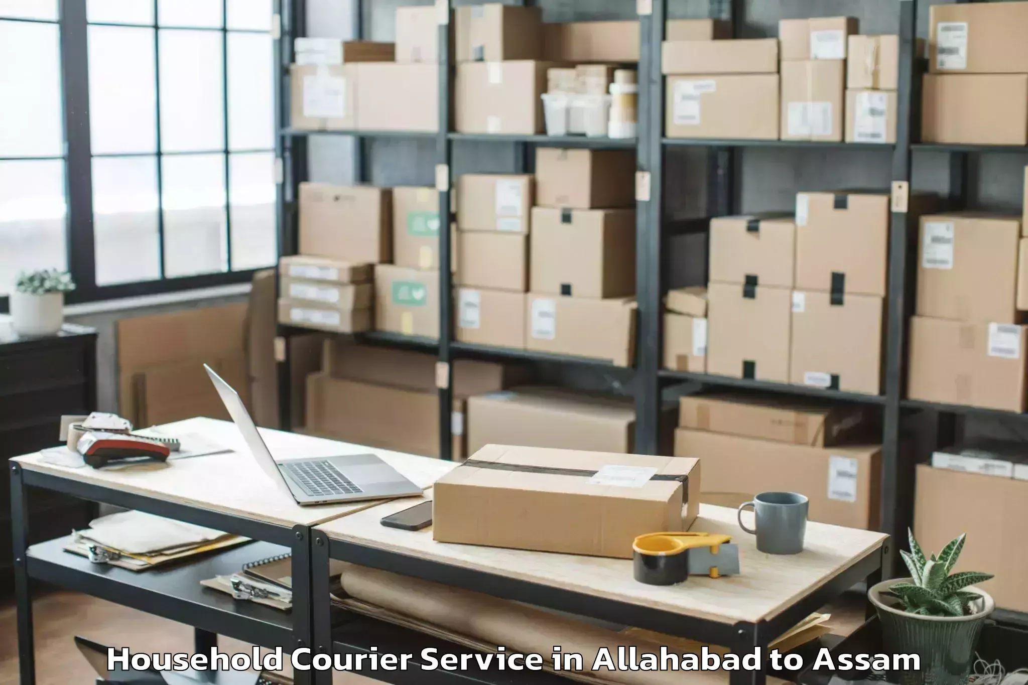 Easy Allahabad to Bengtol Household Courier Booking